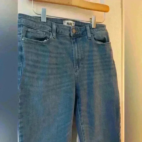 Paige Hoxton  slim crop womens size 30 straight leg medium wash denim jeans - Picture 2 of 10